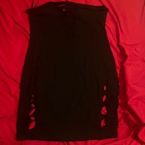 Cut Out Backless Tube Bodycon Dress